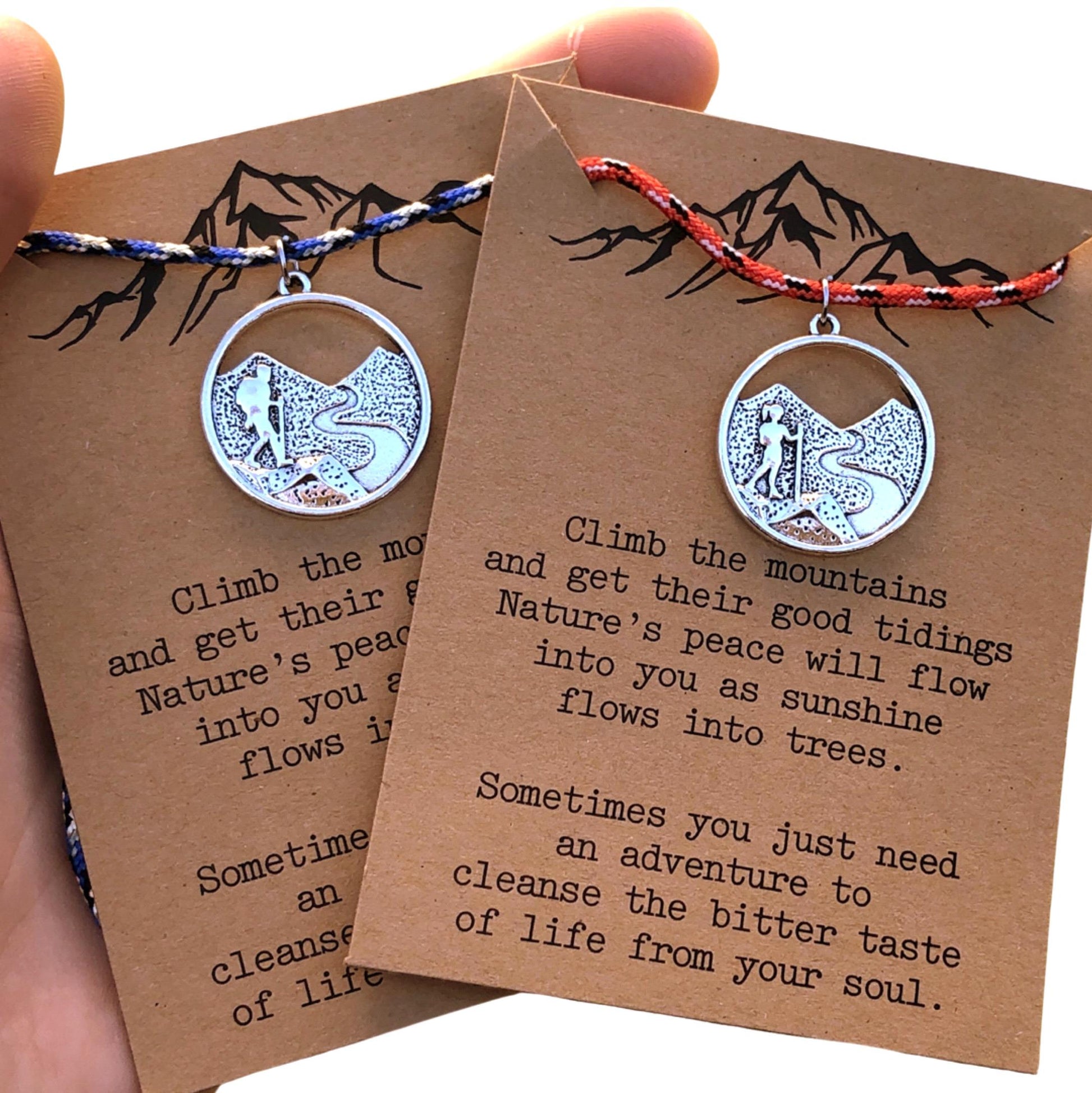 Hiking Mountain Necklace Gift