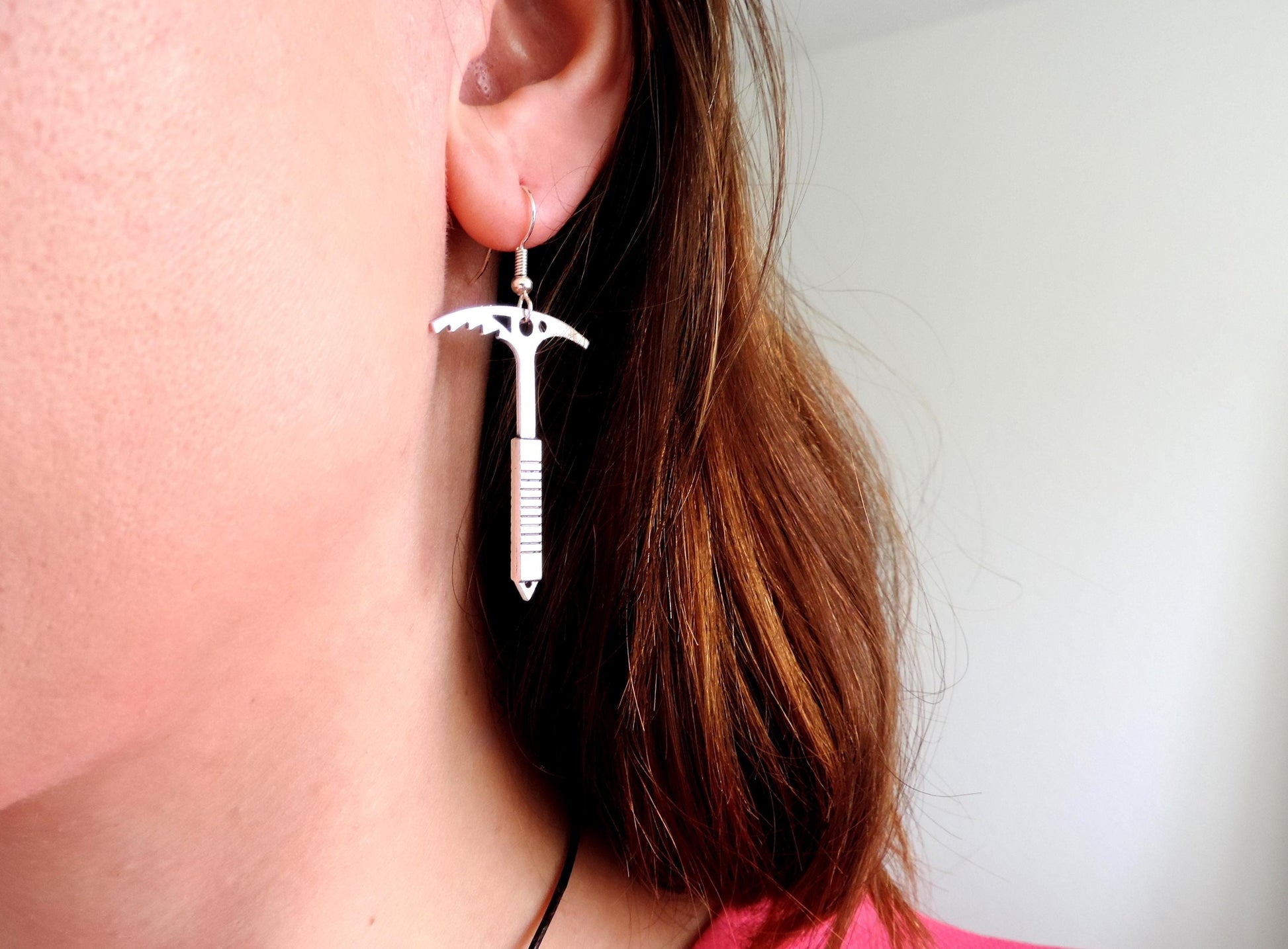 Ice Axe Earrings, Climbing Jewerly, Gift for Climber