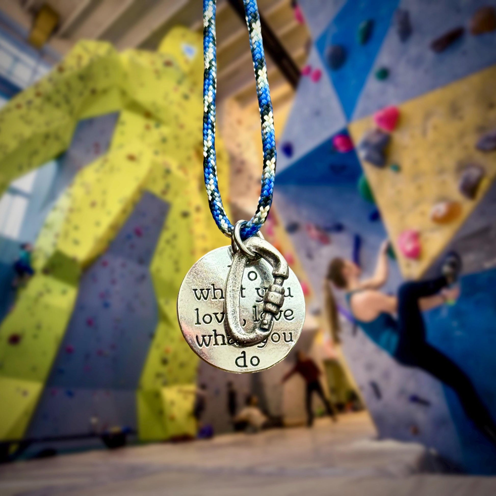 Motivational Carabiner Climbing Necklace Gift Jewelry
