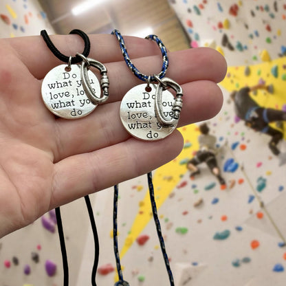 Motivational Carabiner Climbing Necklace Gift Jewelry