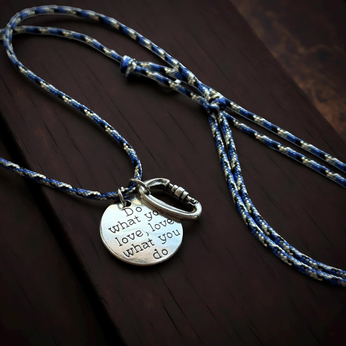 Motivational Carabiner Climbing Necklace Gift Jewelry