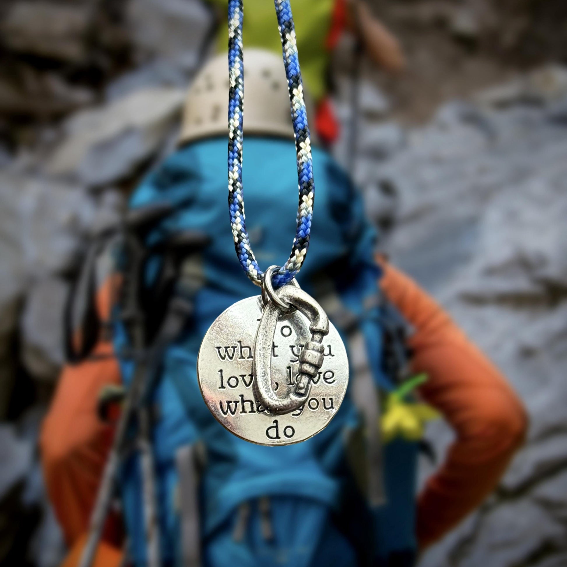 Motivational Carabiner Climbing Necklace Gift Jewelry
