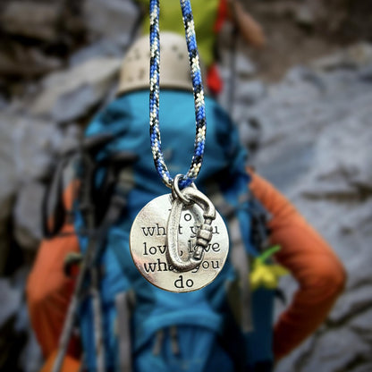 Motivational Carabiner Climbing Necklace Gift Jewelry