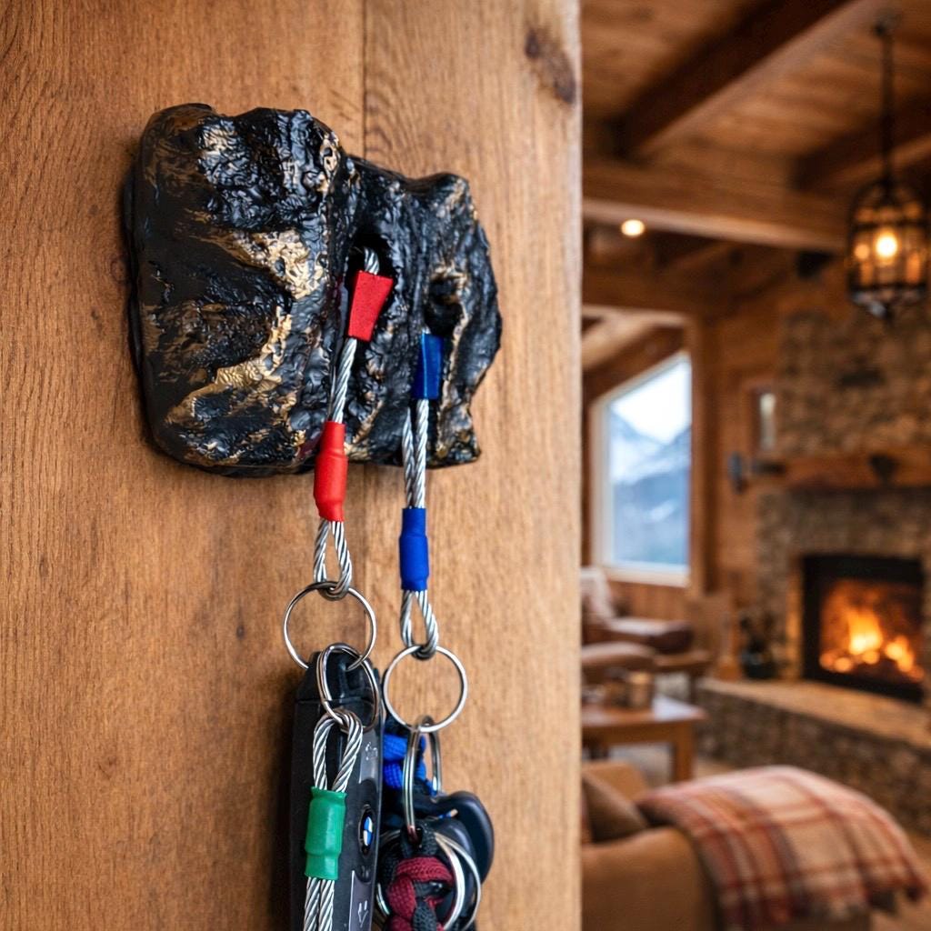 Black Climbing Keyholder - 2 keys version