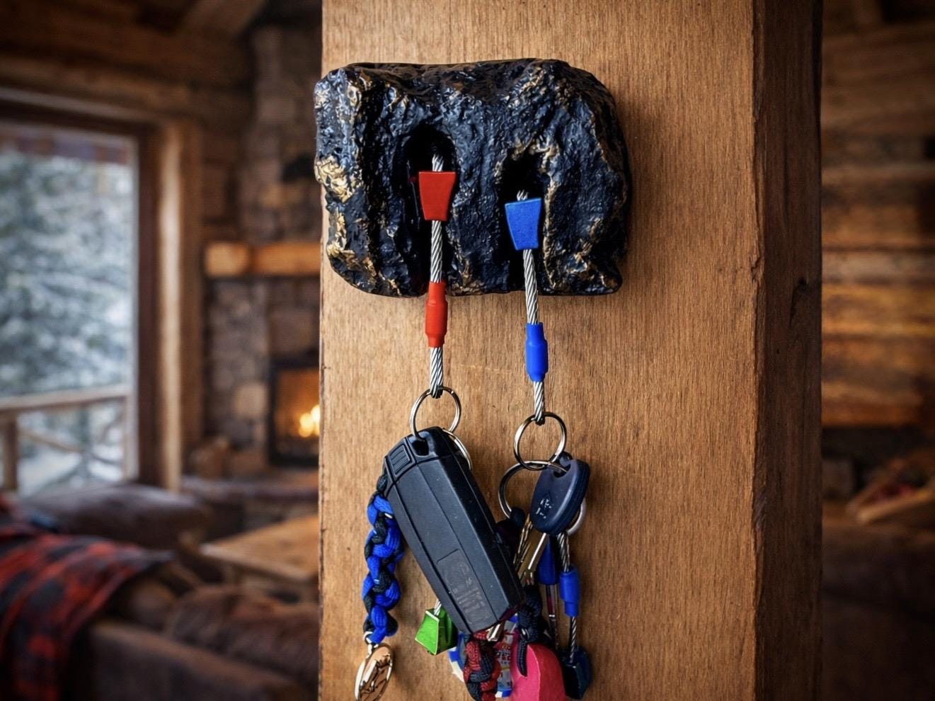 Black Climbing Keyholder - 2 keys version