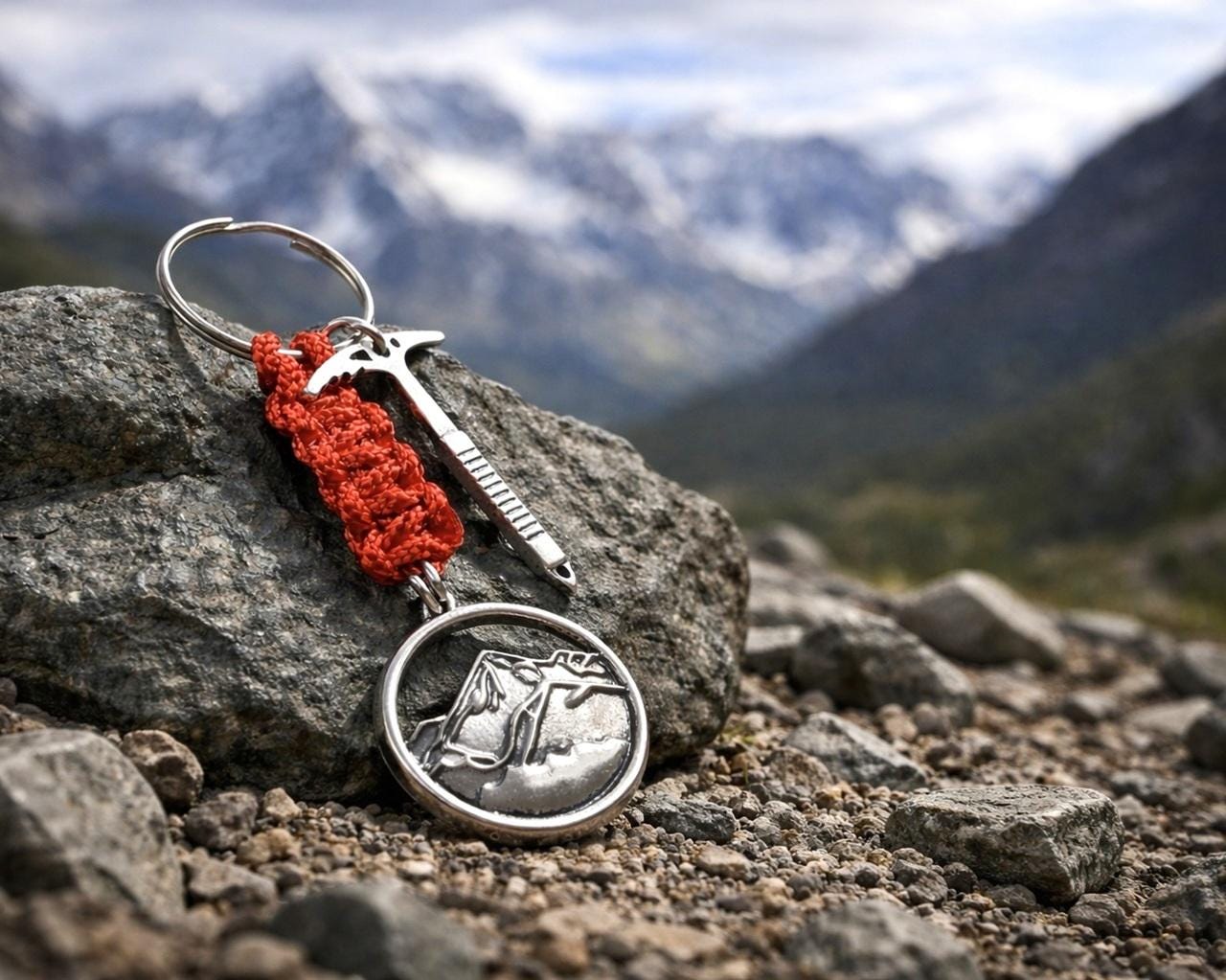 Mountain Hiking Climbing Keychain Gift Jewelry