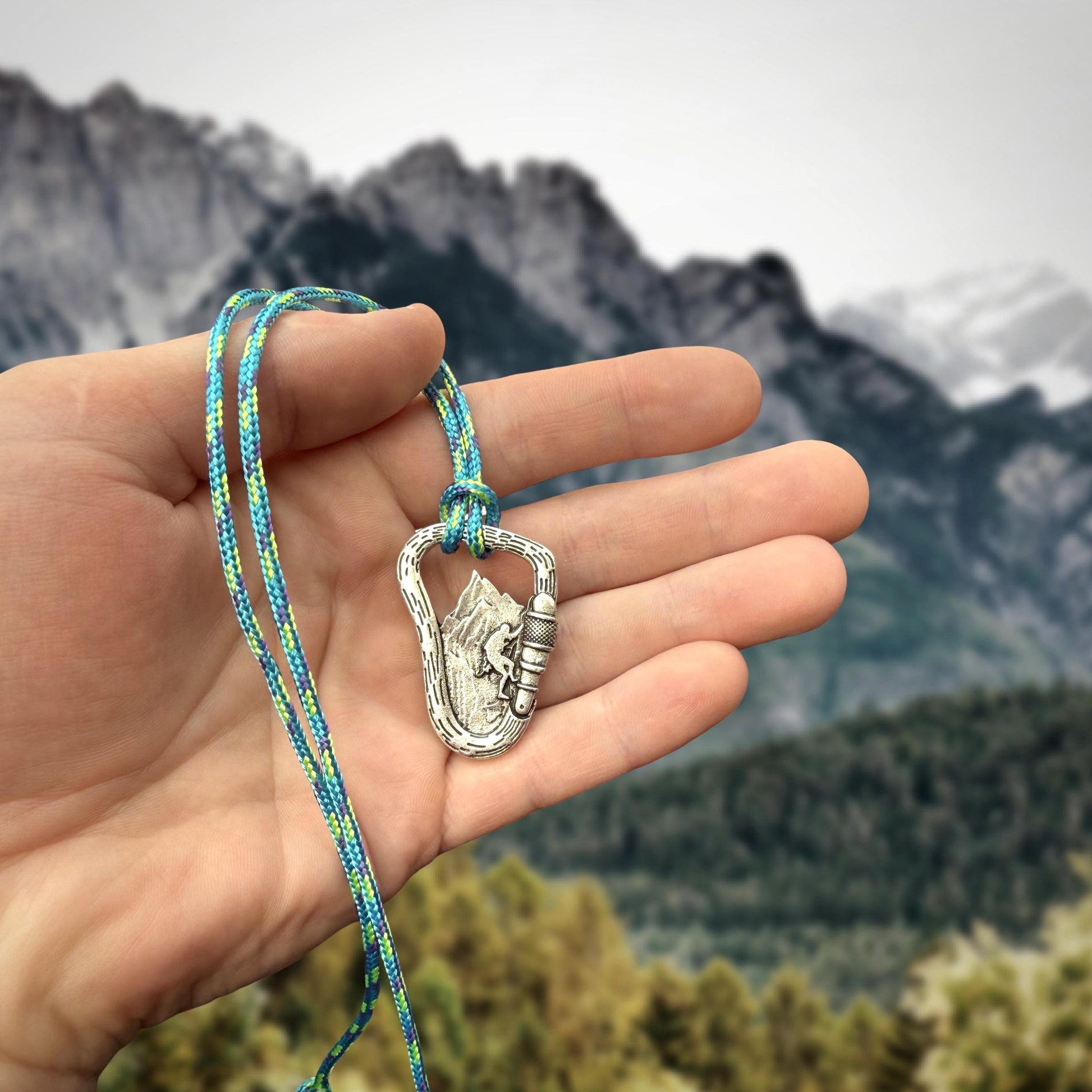 Carabiner Climbing Mountain Necklace