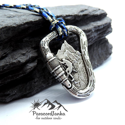 Carabiner Climbing Mountain Necklace