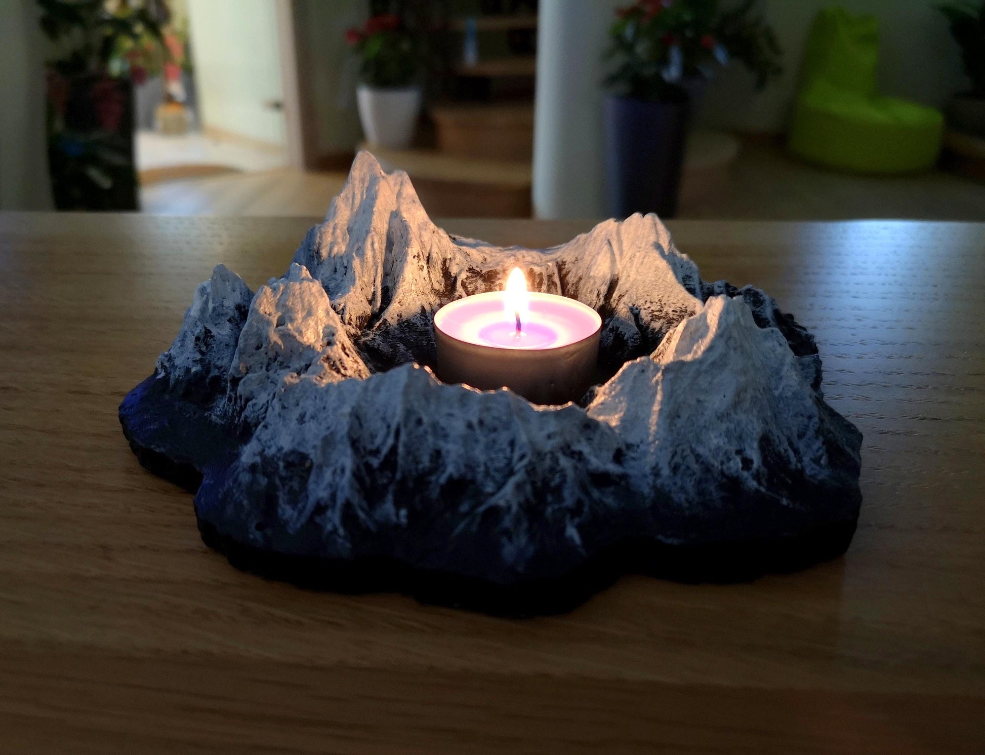 Mountain Candle Holder, Mountain Gift, Hiking Climbing Mountain Decor