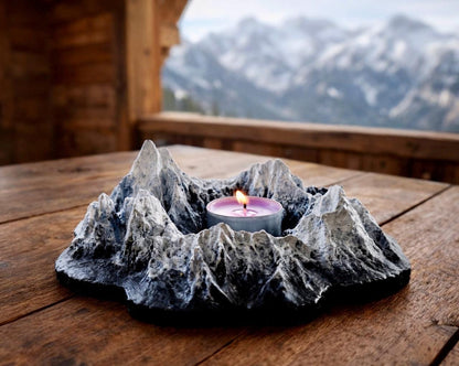 Mountain Candle Holder, Mountain Gift, Hiking Climbing Mountain Decor