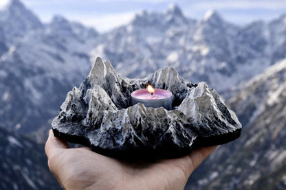 Mountain Candle Holder, Mountain Gift, Hiking Climbing Mountain Decor