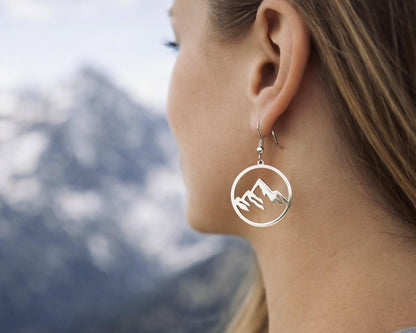 Mountain Earrings Climbing Gift