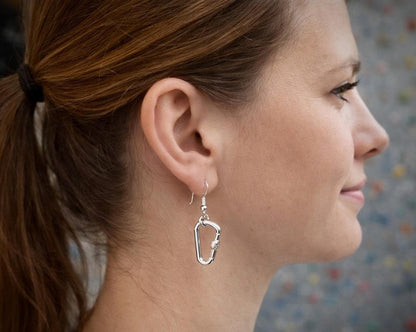Climbing Carabiner Earrings, Climbing Jewerly, Gift for Climber