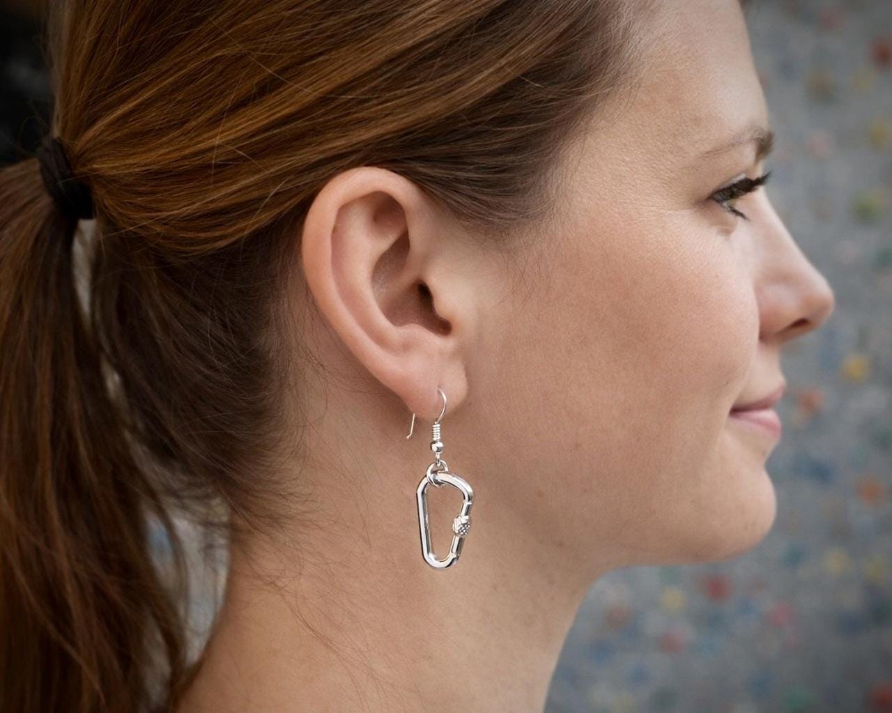 Climbing Carabiner Earrings Gift