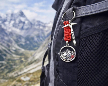 Hiking Keychain, Gift for Mountain Lovers, Climbing Jewelry