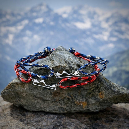 Couple Mountain Bracelets, Climbing Jewelry, Gift for Mountain Lover