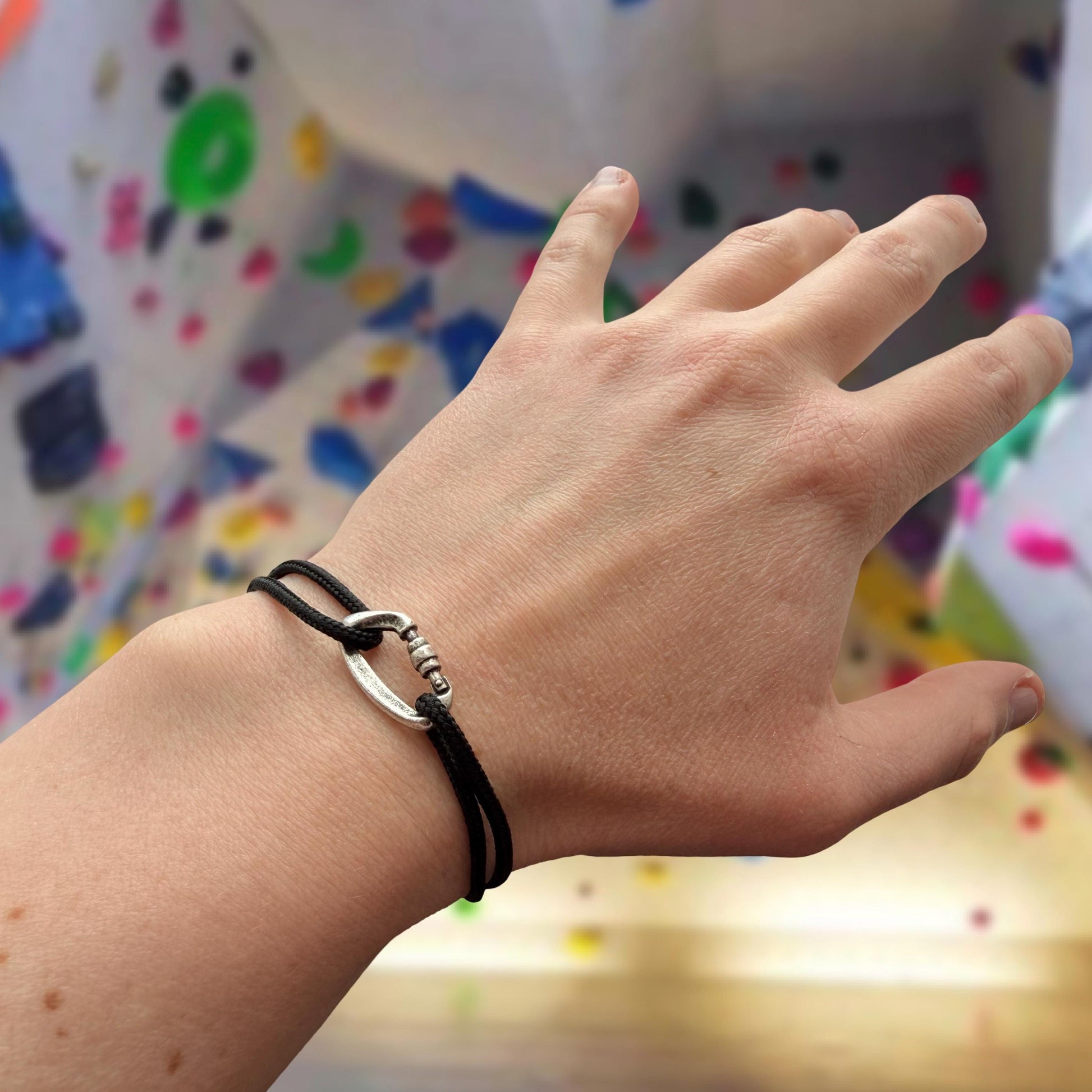 Name Climbing Bracelet, Climbing Carabiner Jewelry Gift