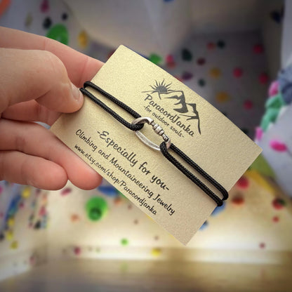 Name Climbing Bracelet, Climbing Carabiner Jewelry Gift