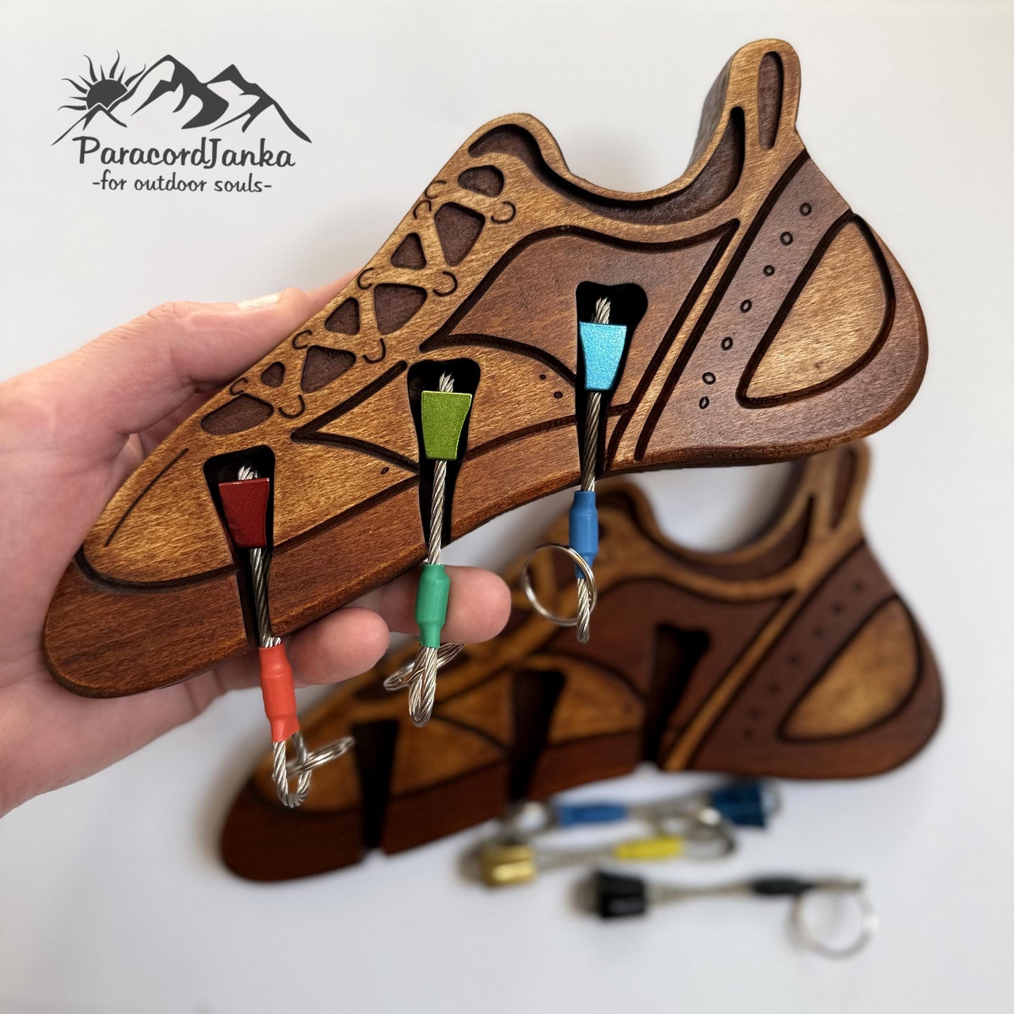 Wooden Climbing Shoe Key Holder