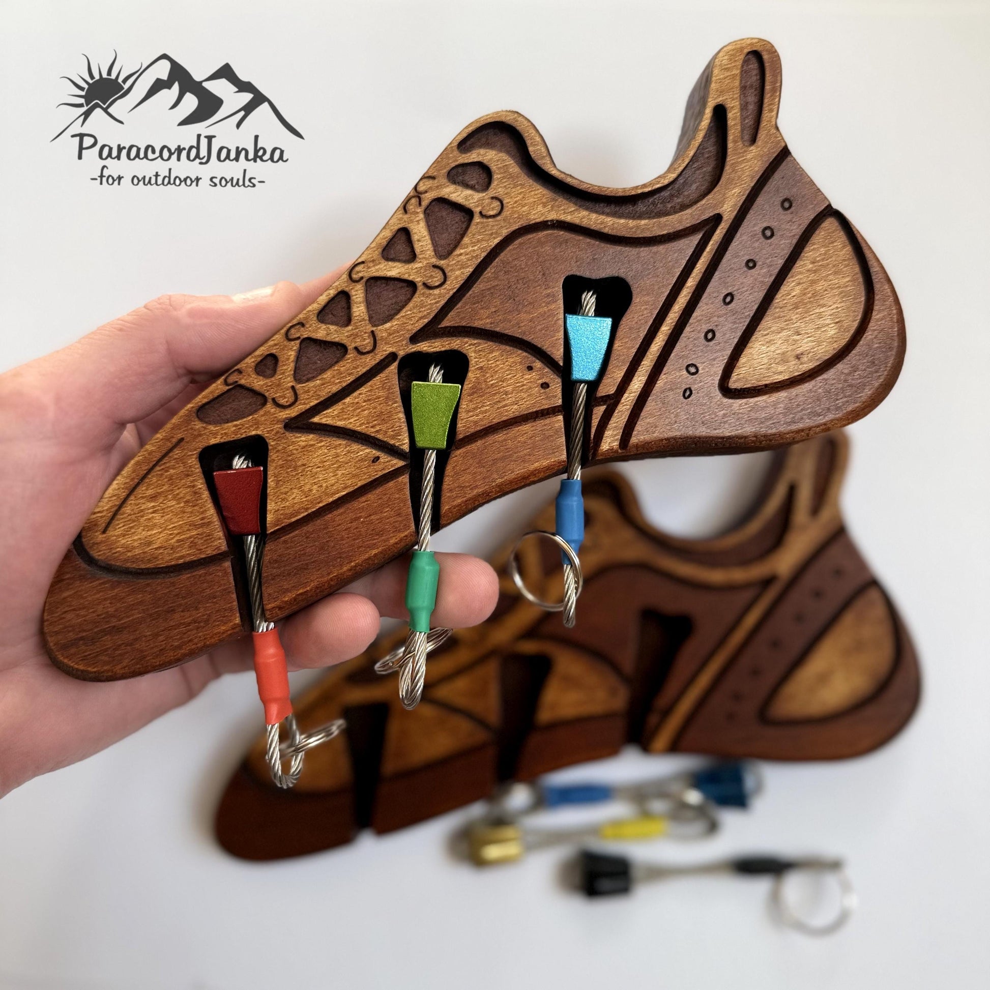 Wooden Climbing Shoe Key Holder