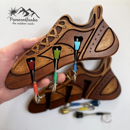 Wooden Climbing Shoe Key Holder