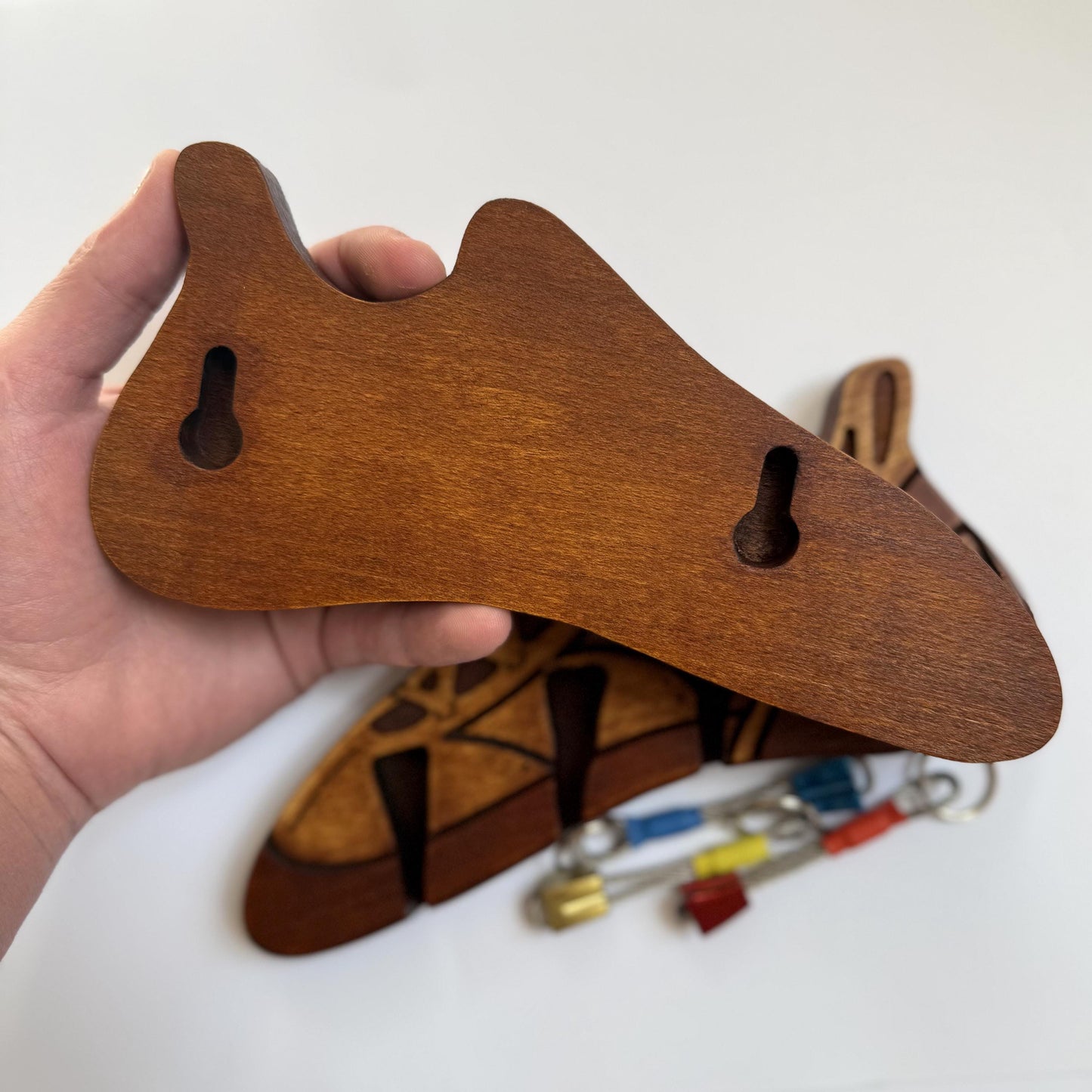 Wooden Climbing Shoe Key Holder