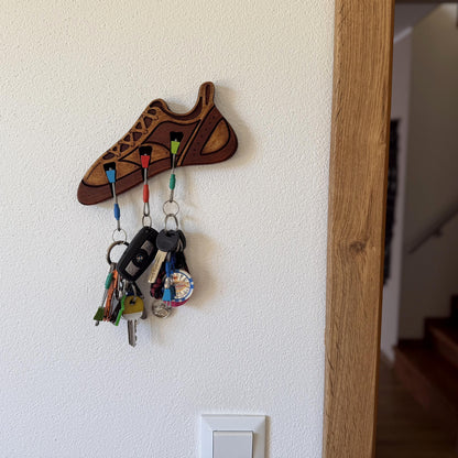 Wooden Climbing Shoe Key Holder