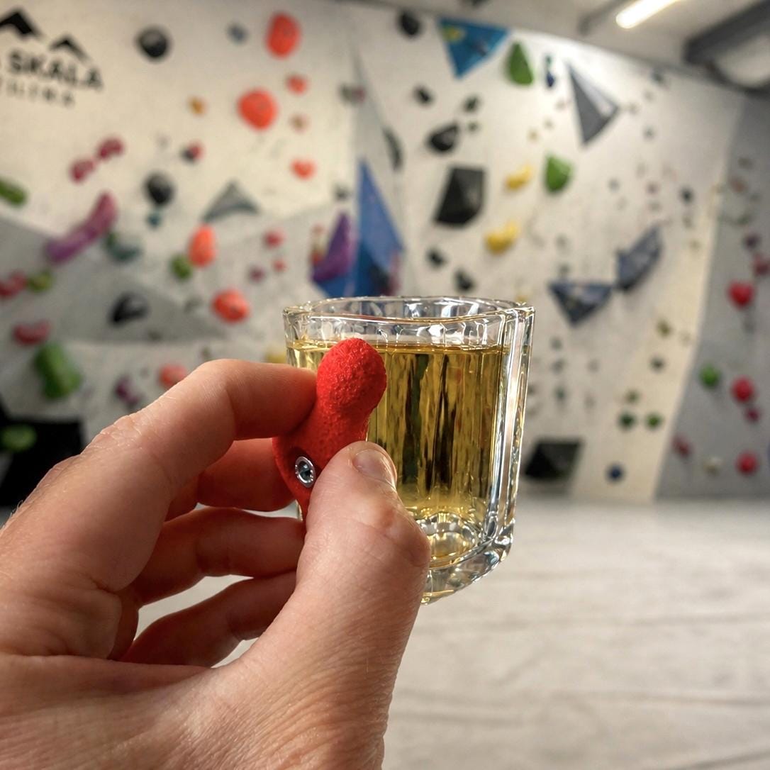 Climbing Shot Glasses with Mini Holds | Rock Climbing Gift