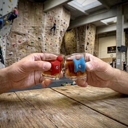 Climbing Shot Glasses with Mini Holds | Rock Climbing Gift