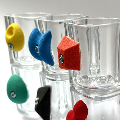 Climbing Shot Glasses with Mini Holds | Rock Climbing Gift