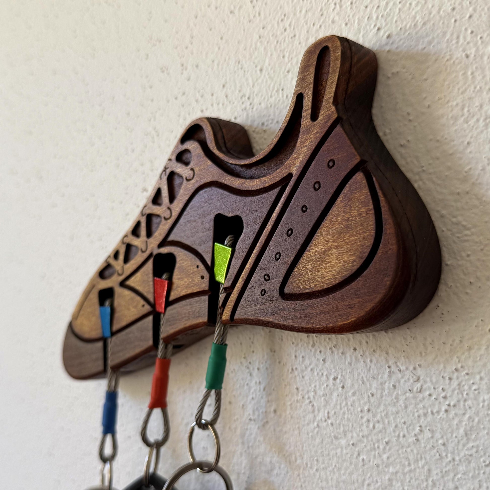 Wooden Climbing Shoe Key Holder