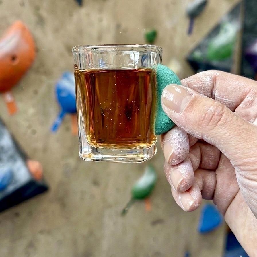 Climbing Shot Glasses with Mini Holds | Rock Climbing Gift