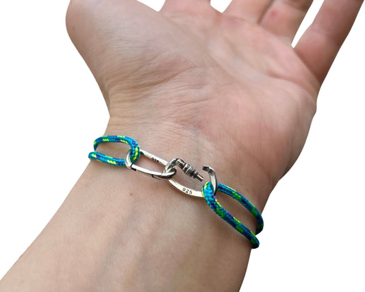 Silver Openable Climbing Carabiner Bracelet Jewelry Gift