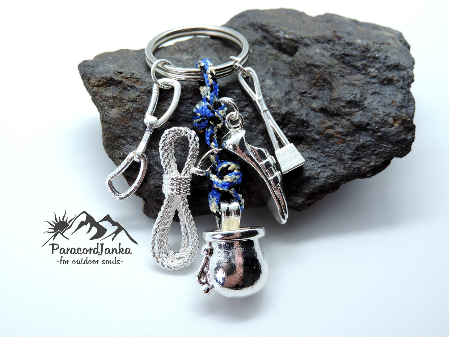 Climbing Gear Keychain, Gift for Climbing Lovers, Climbing Carabiner