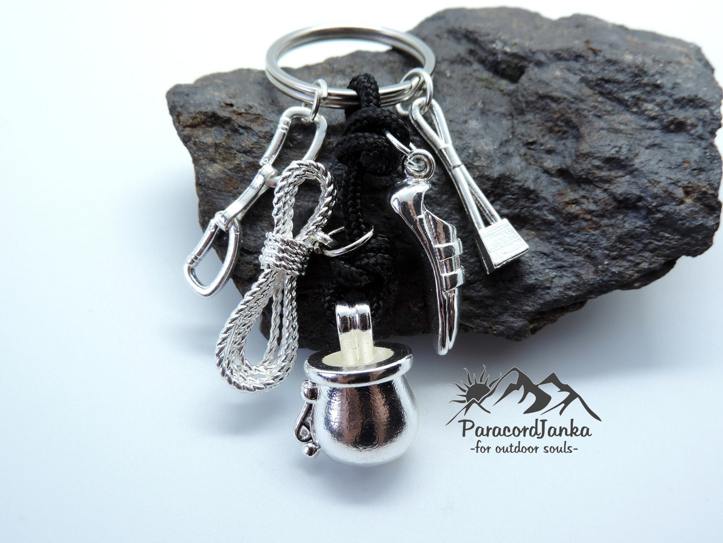 Climbing Gear Keychain, Gift for Climbing Lovers, Climbing Carabiner