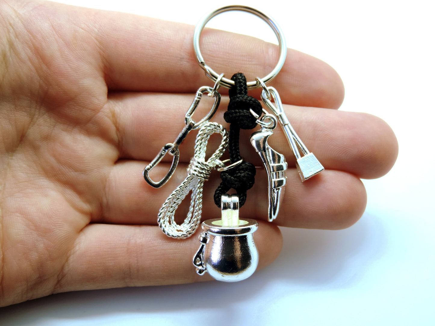 Climbing Gear Keychain, Gift for Climbing Lovers, Climbing Carabiner