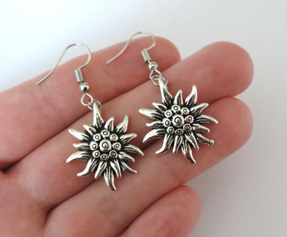 Edelweiss Mountain Flower Earrings