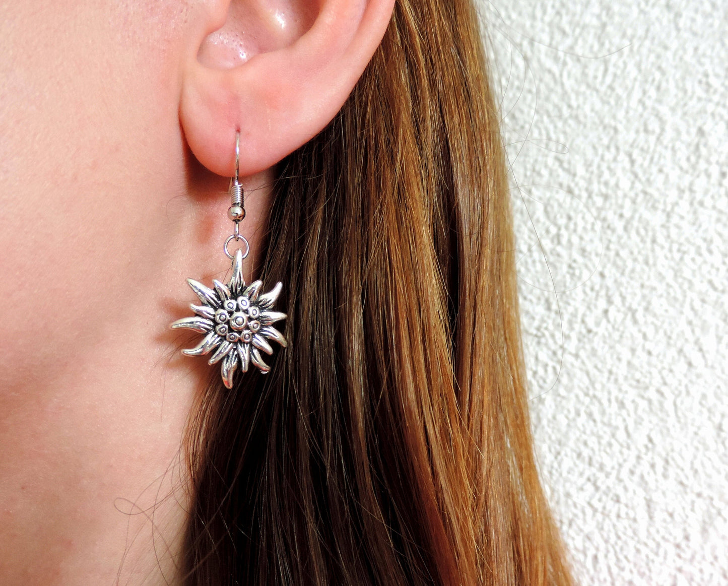 Edelweiss Mountain Flower Earrings