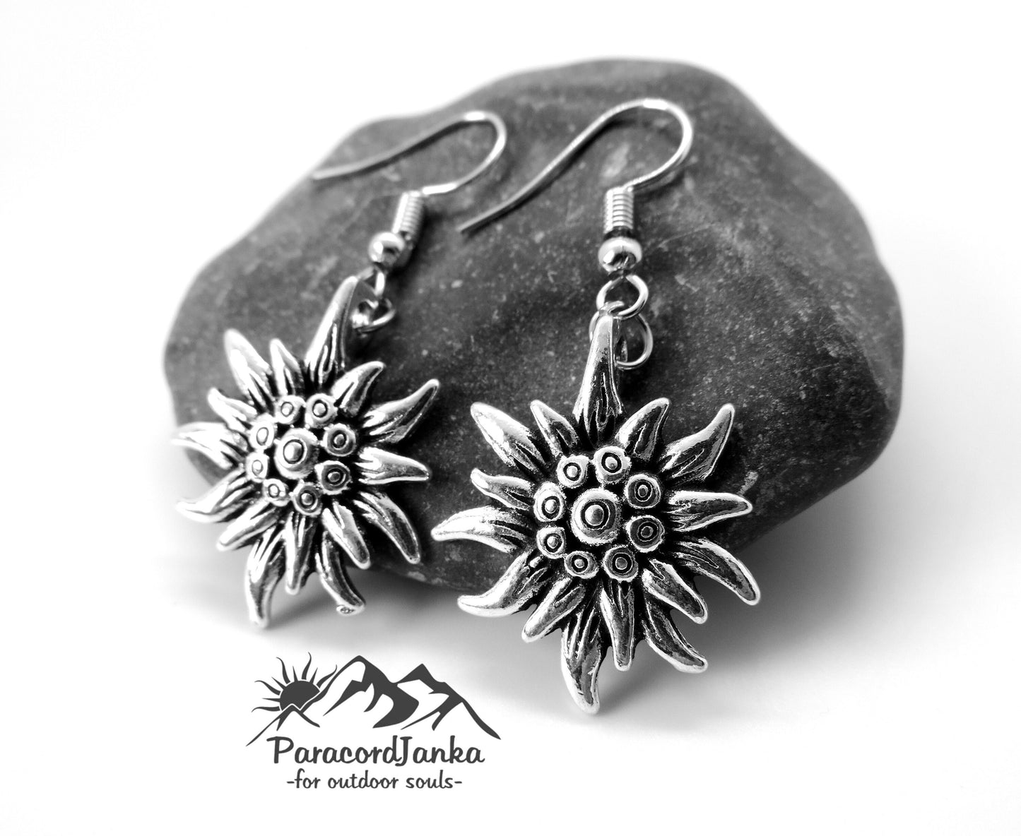 Edelweiss Mountain Flower Earrings