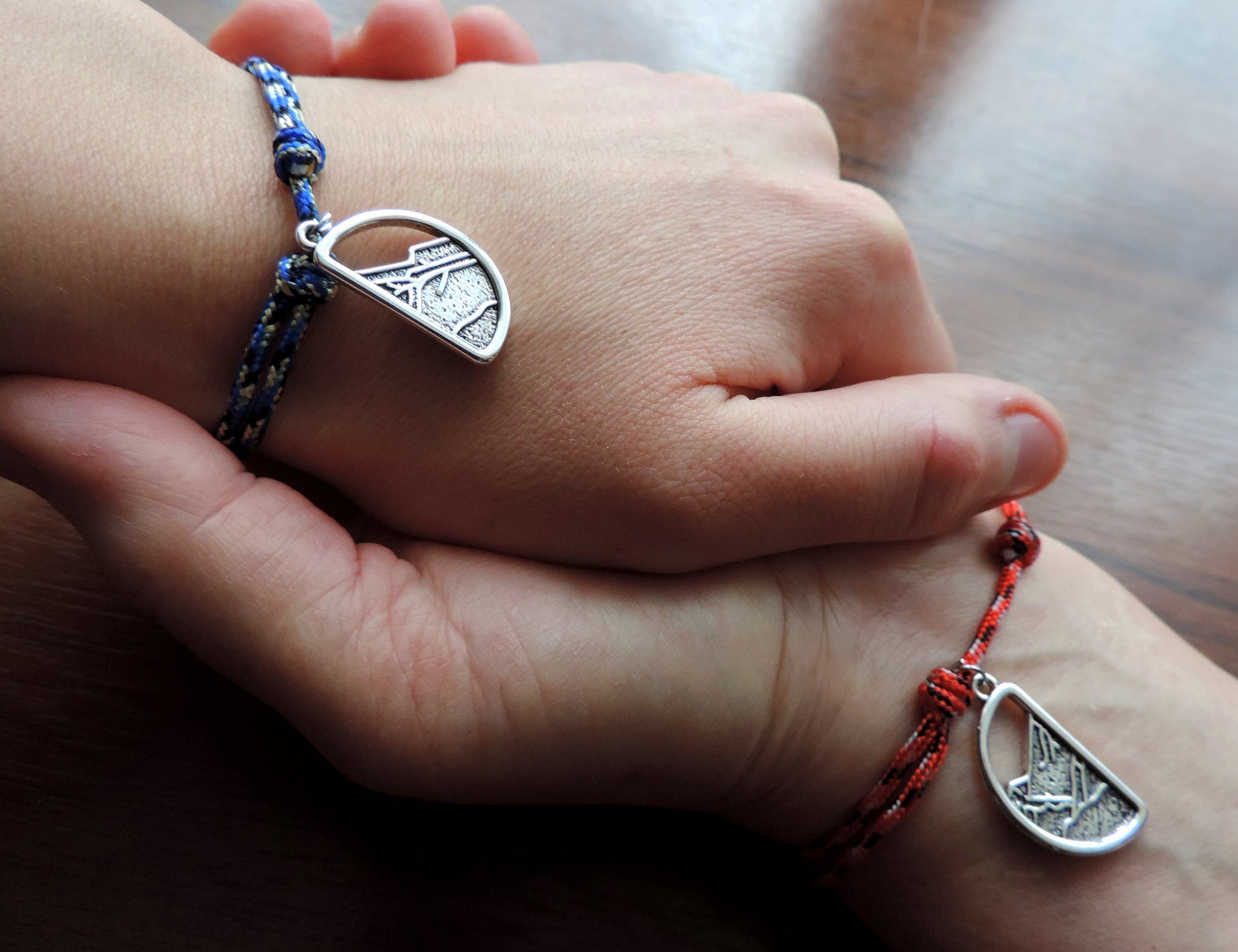 Couple Mountain Bracelets, Climbing Jewelry, Gift for Mountain Lover