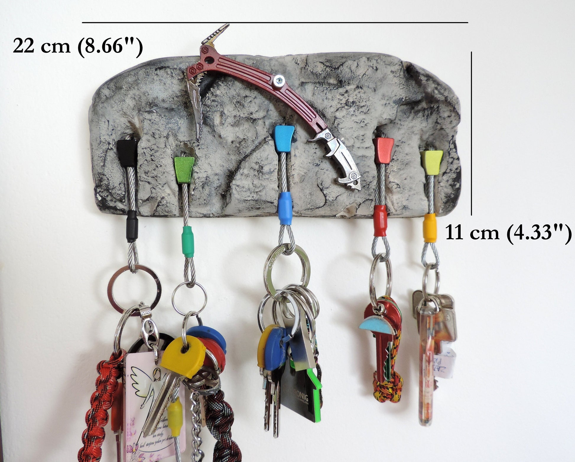 Climbing, Ice Axe Keyholder for Climbers - 5 keys version