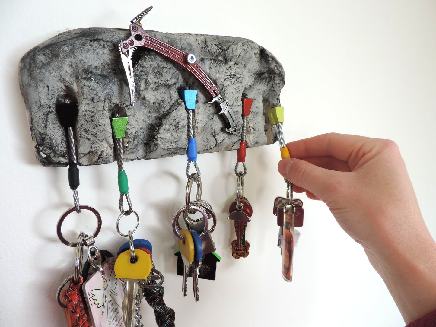 Climbing, Ice Axe Keyholder for Climbers - 5 keys version