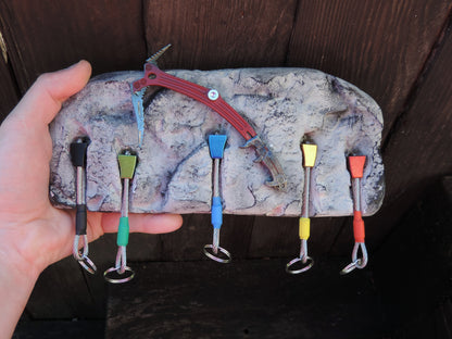 Climbing, Ice Axe Keyholder for Climbers - 5 keys version