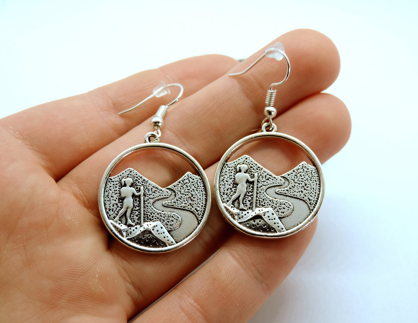 Hiking Mountain Earrings Gift