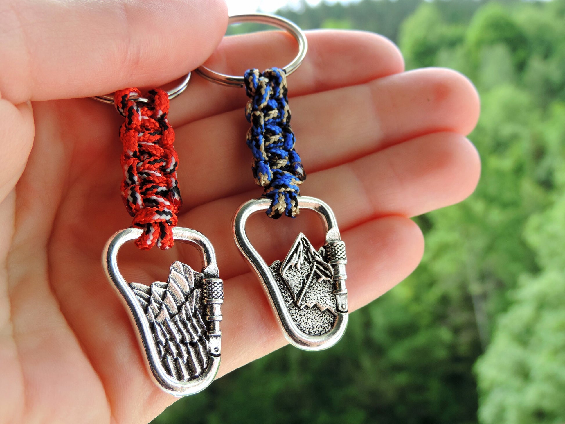 Climbing Mountain Keychain, Climbing Gift