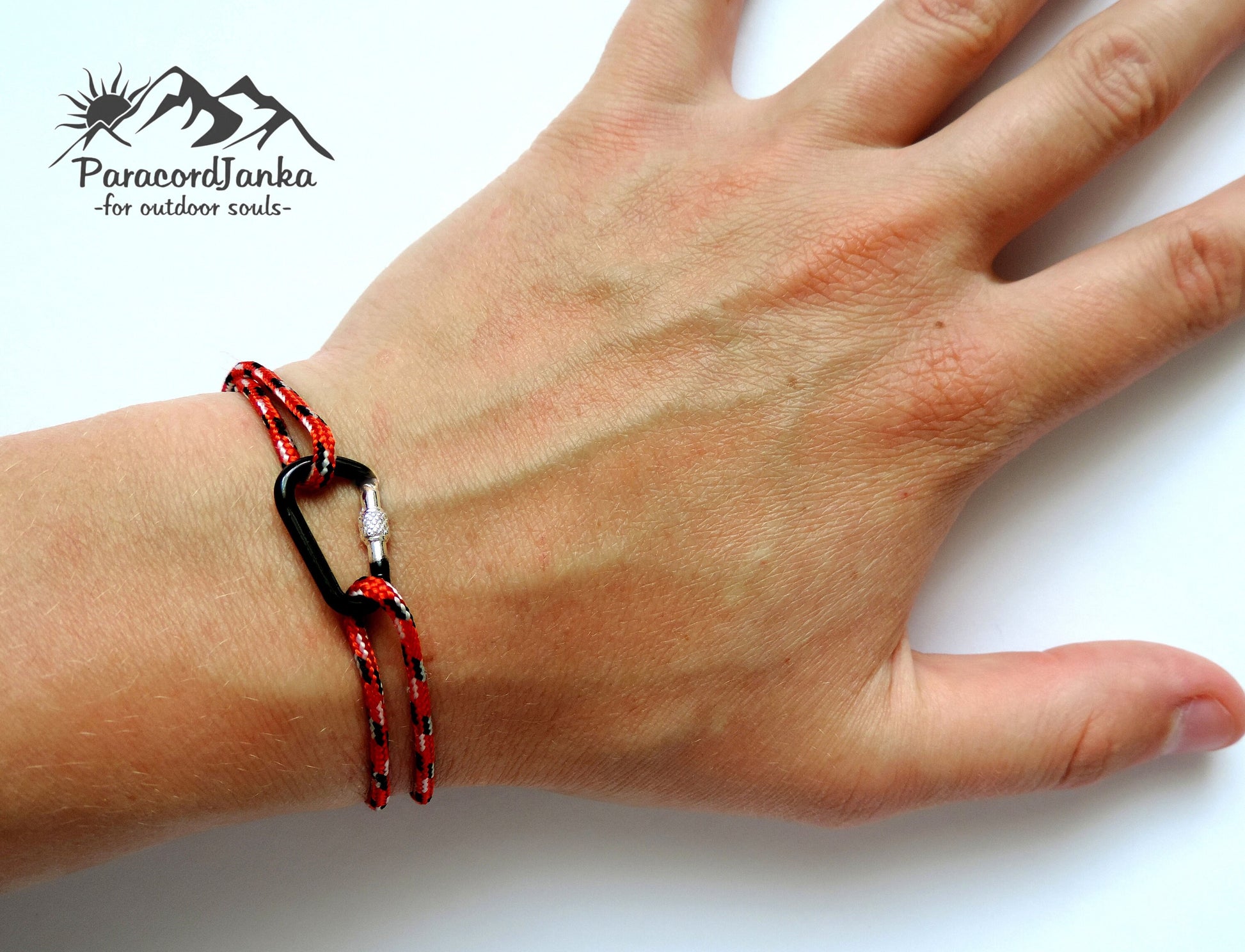 Climbing Bracelet, Climbing Carabiner, Gift for Climbers and Mountain Lovers, Climbing Jewelry