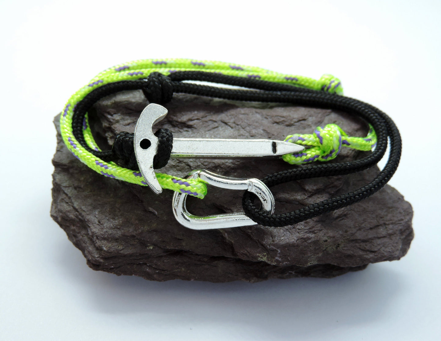 Climbing Bracelet, Gift for Climber, Carabiner Ice Axe Bracelet