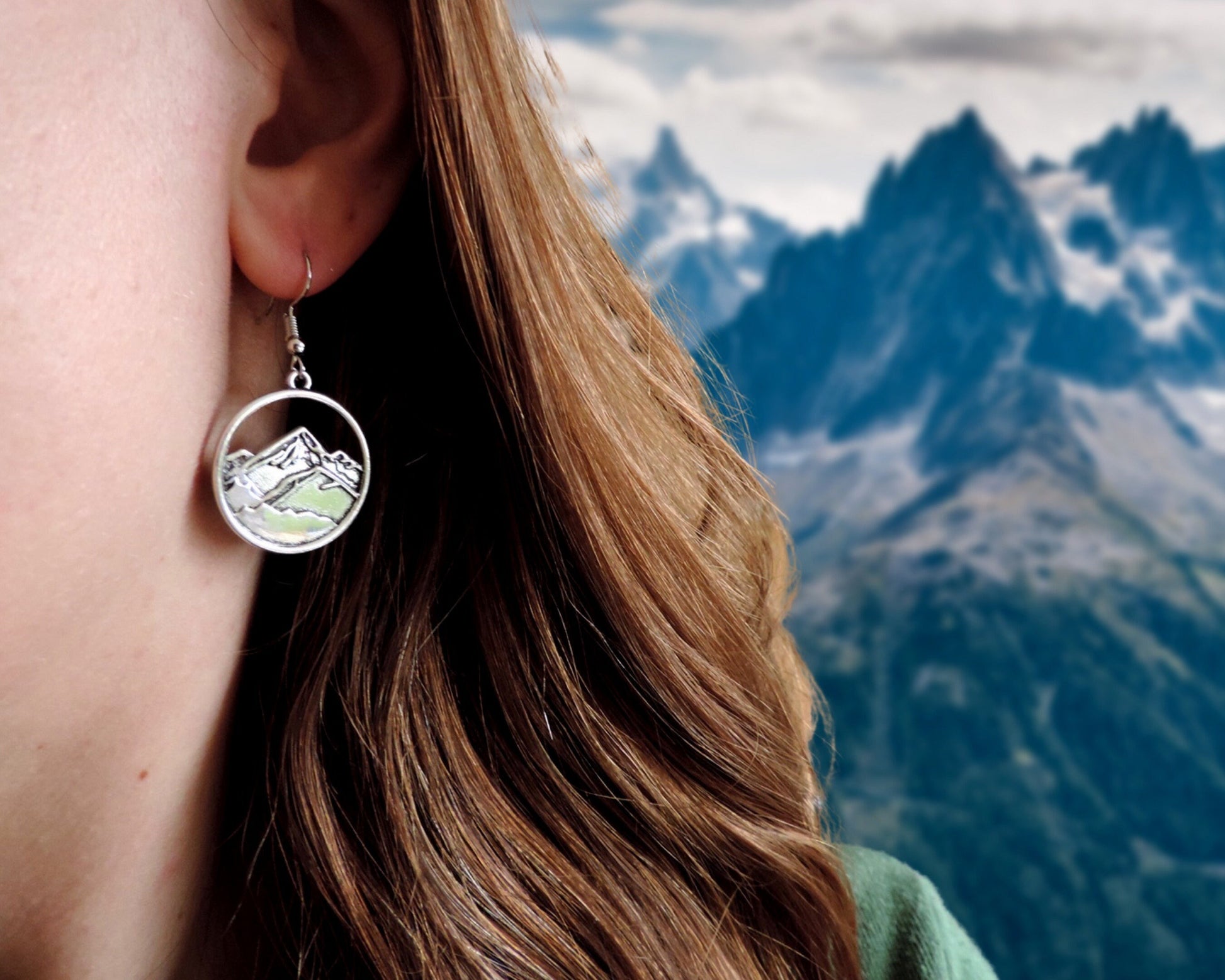 Mountain Hiking Earrings Gift