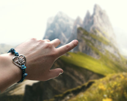 Edelweiss Mountain Bracelet, Gift for Mountain Lovers