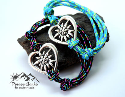 Edelweiss Mountain Bracelet, Gift for Mountain Lovers